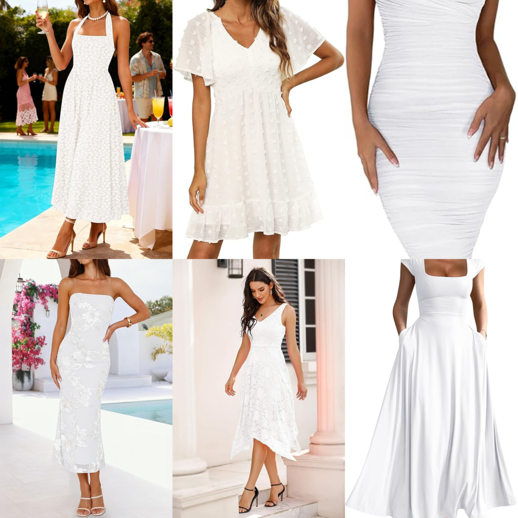 White dresses for every bridal event that can be found on Amazon