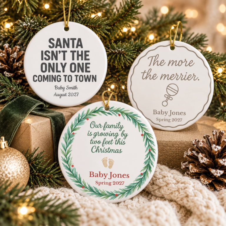 A Sweet Way to Share the News: Pregnancy Announcement Christmas Ornaments
